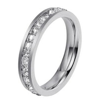 KDSJSXW Rings for Women Non Tarnish Plated Cubic Zirconia Super Engagement Rings for Women Promise Rings for Her Wedding Band for Women Size 5 13 Rings for Women Sterling Silver (Silver,9)