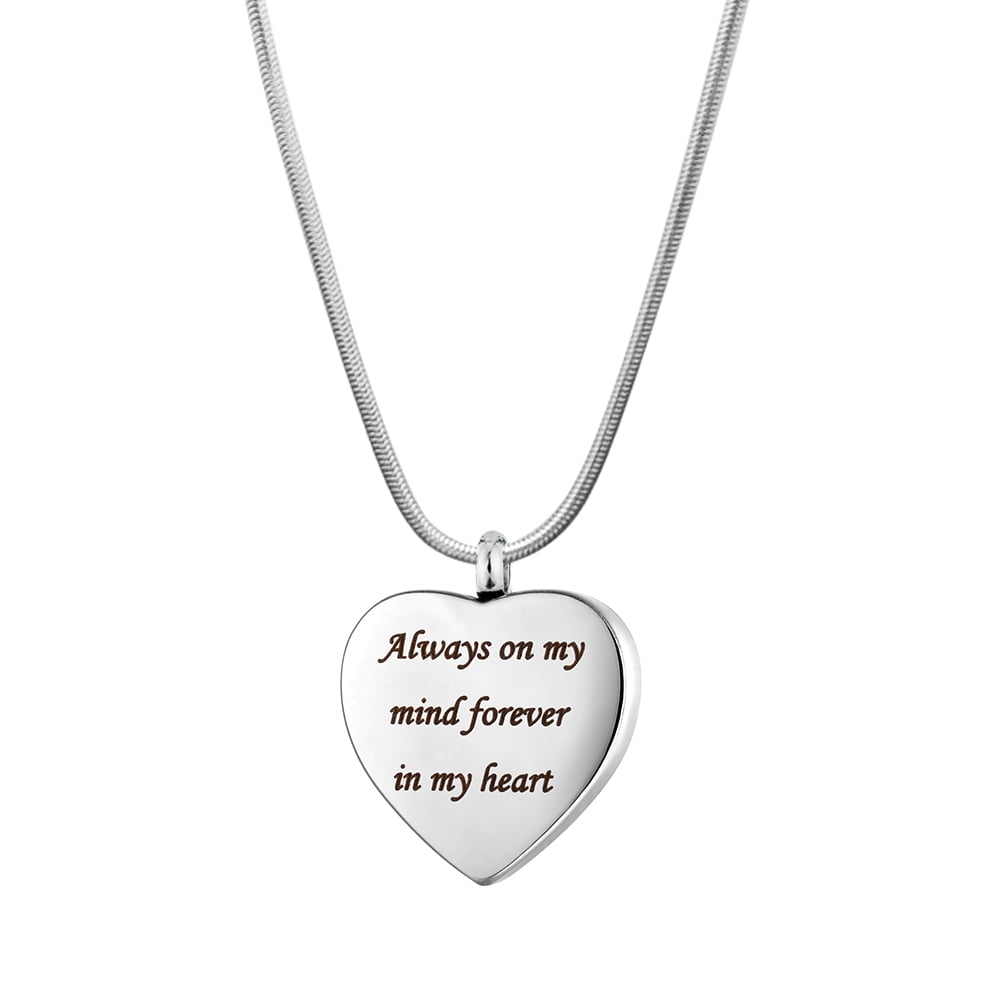 Heart Cremation Urn Necklace For Ashes 