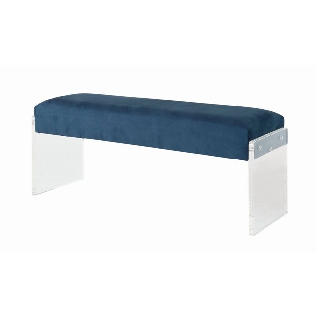 ACME Marah Bench in Teal & Clear Acrylic