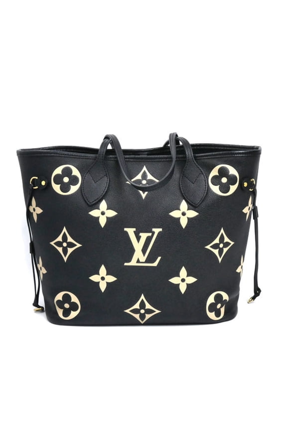 Pre-Owned LOUIS VUITTON Neverfull MM Tote Bag, Monogram Empreinte, Black, M58907 IC, Women's