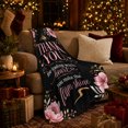 thumbnail image 3 of Workplace Team Leadership Gratitude Heart Crown Peony Floral, Festive Holiday Scene, Warm Flannel Blanket for Living Room and Reading Nook, Art Lovers Christmas Gift, Festive Home Decor, 3 of 9