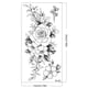 thumbnail image 3 of Etiquetas Engomadas Del Tatuaje 6pcs tatuaje calcomanías desechables flor extraíble tatuajes para adultos (A), 3 of 9