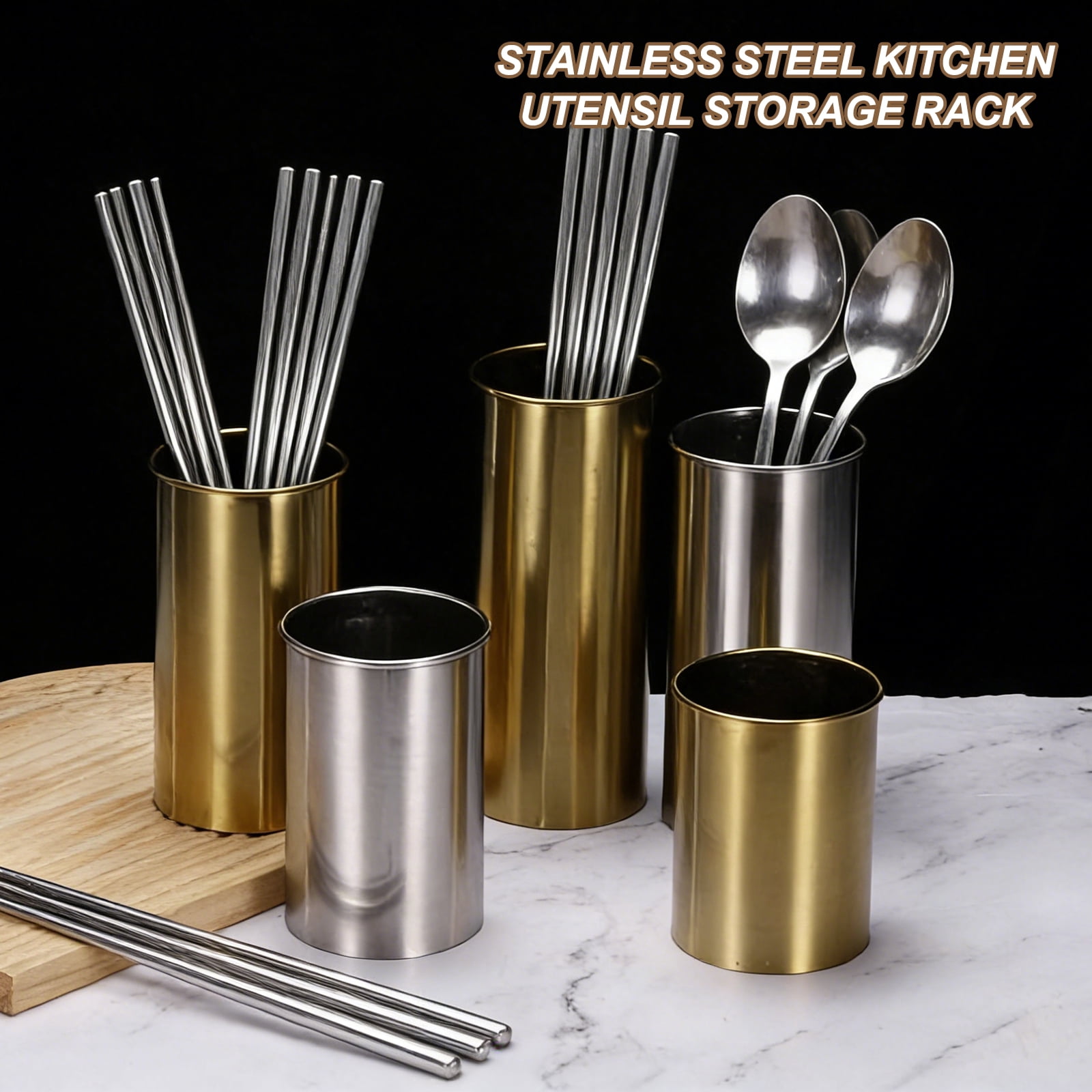 Unique Bargains Stainless Steel Cutlery Cooking Flatware Organizer 3.1"x6.3" Silver