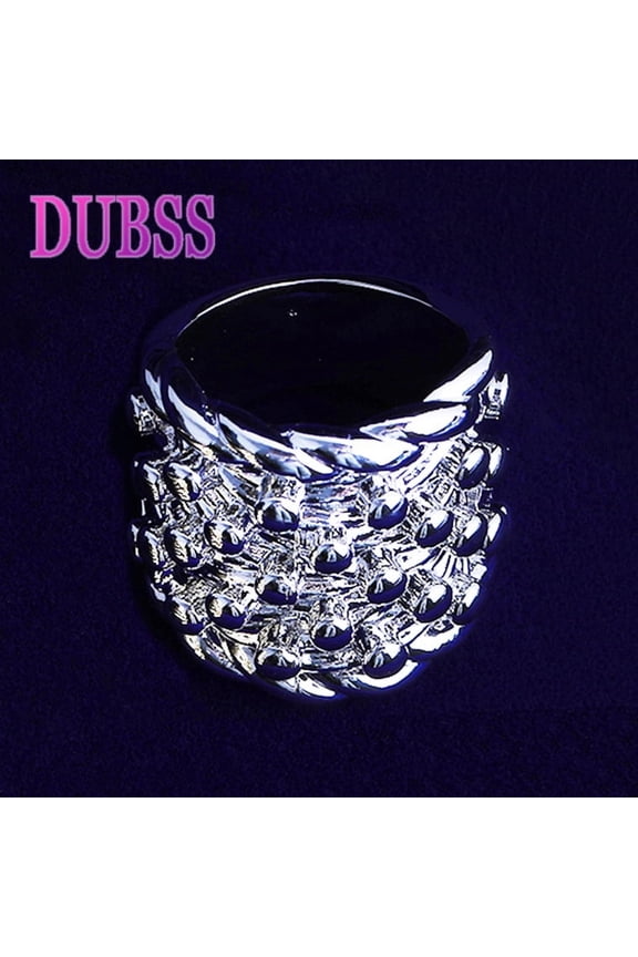 Iced Out Nugget Ring for Men Real Gold Plated Cubic Zirconia Hip Hop Jewelry