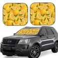 thumbnail image 1 of Bingfone Yellow Limes Windshield Sun Shade 2-Piece Foldable Car Front Window Sunshade for Most Sedans SUV Truck-Small, 1 of 6