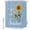 blue, variant on Small Stall Shower Curtain 36x72 Inch Narrow Half Size Light Blue Sunshine Sunflower Bath Curtains Bathroom Decor, Pastoral Bees Farmhouse Floral Waterproof Shower Curtain Set with Hooks 36 Inch