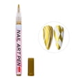 thumbnail image 2 of opvise Nail Art Drawing Pen Rich Colors Fine Tip Quick Drying Press Type Leak-proof DIY Beauty Tools Nail Color Drawing Liner Dotting Pen Golden, 2 of 8