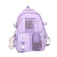 thumbnail image 2 of Mochila Escolar Impermeable para Computadora Portátil Mochila para Adolescentes Con Asa Múltiples Bolsillos (púrpura), 2 of 9
