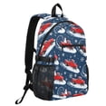thumbnail image 2 of JIALIOU 14" Laptop Backpack Waterproof Airline Approved Stylish Casual Daypack for Travel Business College Work, Snowman Snowflake Star, 2 of 8