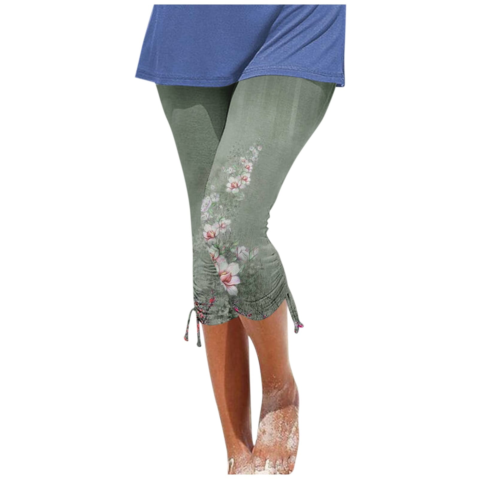 XHJUN Capri Leggings Women High Waisted Yoga Capris,tummy Control Non