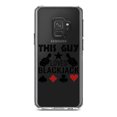 thumbnail image 1 of DistinctInk Clear Shockproof Hybrid Case for Samsung Galaxy S9 (5.8" Screen) - TPU Bumper Acrylic Back Tempered Glass Screen Protector - This Guy Loves Blackjack, 1 of 5