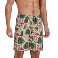thumbnail image 2 of Sikiie Tropical Mask Flamingo Mens Pajama Shorts, Lightweight Lounge Pant with Pockets Soft Sleep Pj Shorts for MenXX-Large, 2 of 6