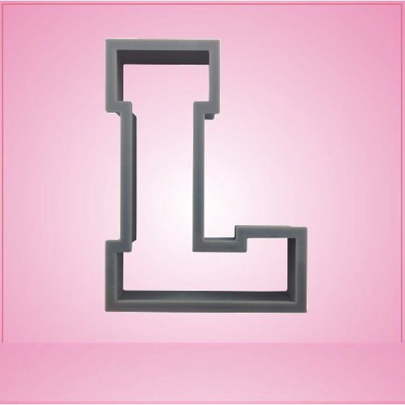 Varsity Letter L Cookie Cutter 2 Inch (Plastic)