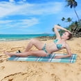 thumbnail image 5 of Coolnut Beach Towels Plaid Camping Towels Colorful Stripe Sand Free Beach Towel, 30"x60" Large Beach Towels Quick Dry Bath Travel Towels Pool Yoga Beach Mat for Men Women, 5 of 6