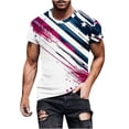 thumbnail image 2 of cllios 4th of July Shirts Men Patriotic Red White and Blue Graphic Tees Big and Tall Slim-fit Crewneck Top Fitness Gym Short Sleeve T Shirt, 2 of 5