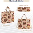 thumbnail image 6 of FORMRS Womens Corduroy Tote Bag Crossbody Shoulder Handbag with Pocket, Creamy Cake, 6 of 7