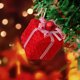 thumbnail image 5 of Seyotauo Red And White Christmas Ornaments Multishape (Spherical & Gift Box) Faux Plush with Hanging Cord - Christmas Tree Decorations, Window Display Holiday Christmas Decor Festive Christmas Decor, 5 of 9
