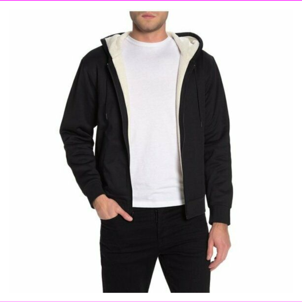 vince shearling hoodie