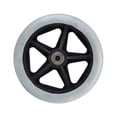 thumbnail image 1 of letairis Accessoire de Fauteuil Roulant 7 Pouces Roue avant avec Roulement Roues Pleines Roulettes Universelles pour Bagages de Voyage Installation Facile [Diam.16-17cm] Gris, 1 of 6