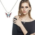 thumbnail image 1 of Up to 65% Off Ladies Butterfly Necklace Color Clavicle Chain Oil Drop Butterfly Necklace Sweater Accessories Necklace Rings Earring Jewelry on Clearance, 1 of 7