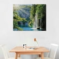 thumbnail image 2 of Orinice Waterfall Lake Forest Fine Art Aesthetic Poster & Print Wall Painting for Home Decor 16x12in, 2 of 6