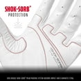thumbnail image 4 of Franklin Sports MLB Baseball Batting Gloves - Shok-Sorb X Batting Gloves for Baseball + Softball - Adult + Youth Padded Non-Sting Pair - White + Chrome - Adult Small, 4 of 8