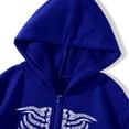 thumbnail image 7 of XIAOCHA Womens Rhinestone Skeleton Print Hoodie Oversized Long Sleeve Hooded Zip Up Jacket Soft Gothic Street Hoodies, 7 of 7