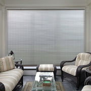 Lewis Hyman Cord Free 1/4 Inch Oval PVC Shade, White, x 72 Inches Roll Up Blind, 72 Inches x 72 Inches