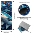 thumbnail image 4 of Shark Gym Towel with Storage Bag, 72.8"x26.8", Suitable for Yoga, Pilates, Fitness - Yoga Blanket, Hot Yoga Towel, Yoga Towels Included, 4 of 6