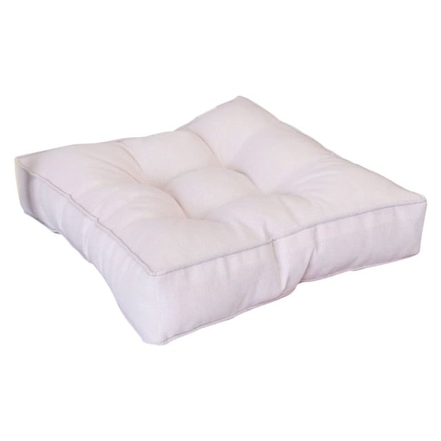 Three-dimensional Solid Color Sedentary Cushion,Thickened Imitation Linen Compressed Tatami Window Cushion in Candy Color,40x40x9cm Removable Washable Cover