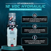KTI Hydraulics 12 VDC Hydraulic Power Unit,Single Double Acting, 3 Quarts