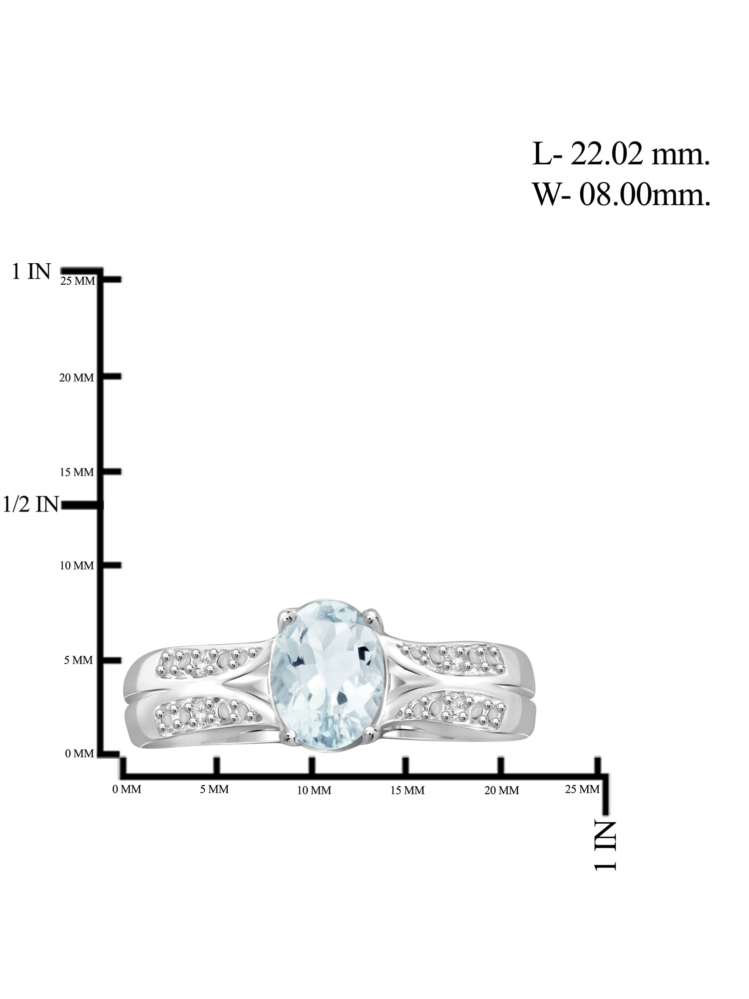 JewelersClub Aquamarine Ring Birthstone Jewelry – 0.45 Carat Aquamarine  0.925 Sterling Silver Ring Jewelry with White Diamond Accent – Gemstone  Rings with Hypoallergenic 0.925 Sterling Silver Band - Walmart.com