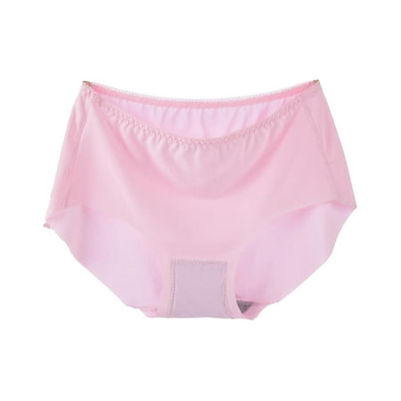 

Fabiurt Women s Underwear Women s Panties Girls Panties Comfortable Not Crotch Breathable Mid Waist Triangle Pink