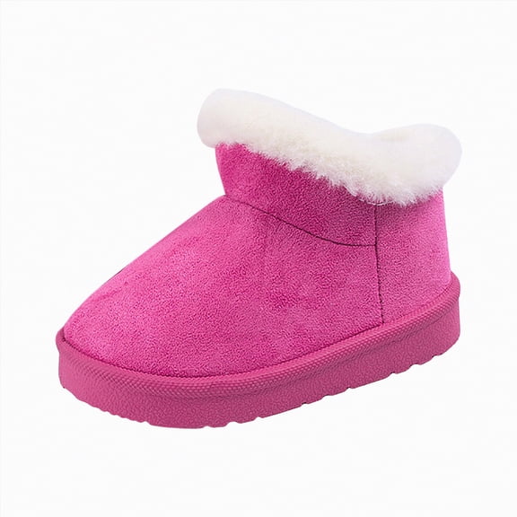 Drie Ba'by Warm Boots Boots Clothes Snow Boots Ki'ds Winter Shoes Gi'rls Bo'ys Outdoor Boots Versatile Tod'dler Footwear Hot Pink,5