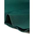 thumbnail image 5 of INSPIRE CHIC Women's Belted Satin Keyhole Tie Waist A-Line Dress S Dark Green, 5 of 5