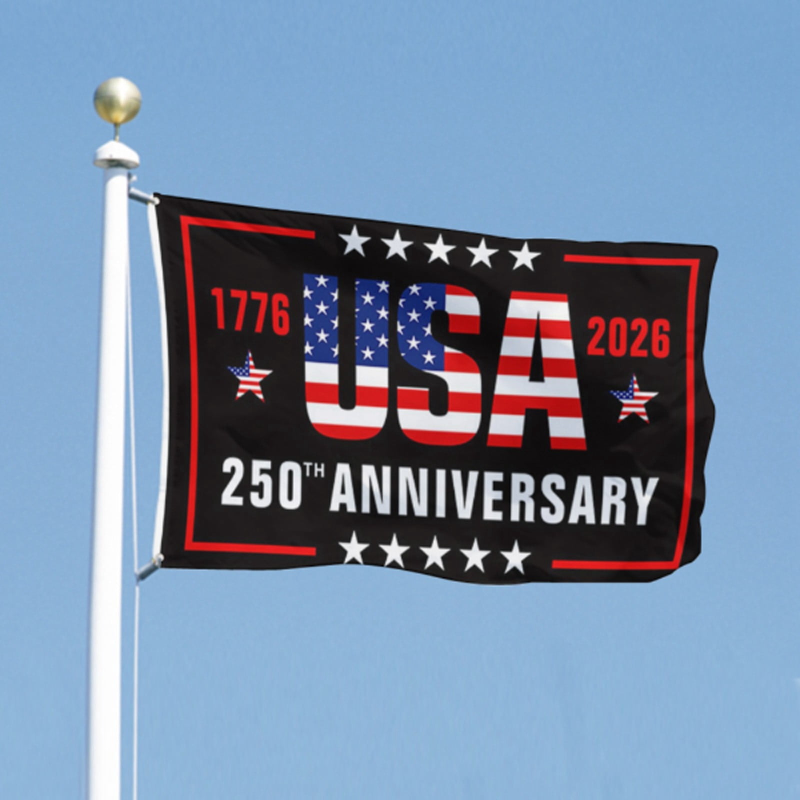 Win s Way USA 250th Anniversary Flag 1776-2026 American Independence Celebration Banner