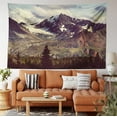 thumbnail image 2 of Alaska Mountains Tapestry, Arctic Landscape Hiking Alaska Mountains Scenery in USA Wilderness, Wide Wall Hanging for Bedroom Living Room Dorm, 80" X 60", Green Black White, by Ambesonne, 2 of 9