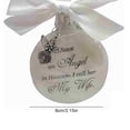 thumbnail image 4 of Naiovety Bola de plumas Ángel en adorno conmemorativo signo decoraciones conmemorativas para papá mamá decoración familiar bola Navidad decoración Decoración del hogar esposa Naiovety HA003103-11, 4 of 6