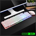 thumbnail image 3 of justharion USB Wired Gaming Keyboard 104 Key Computer Laptop Mechanical Spill Resistance Key Board Household Gamers Gift Electronics White with Mouse, 3 of 8