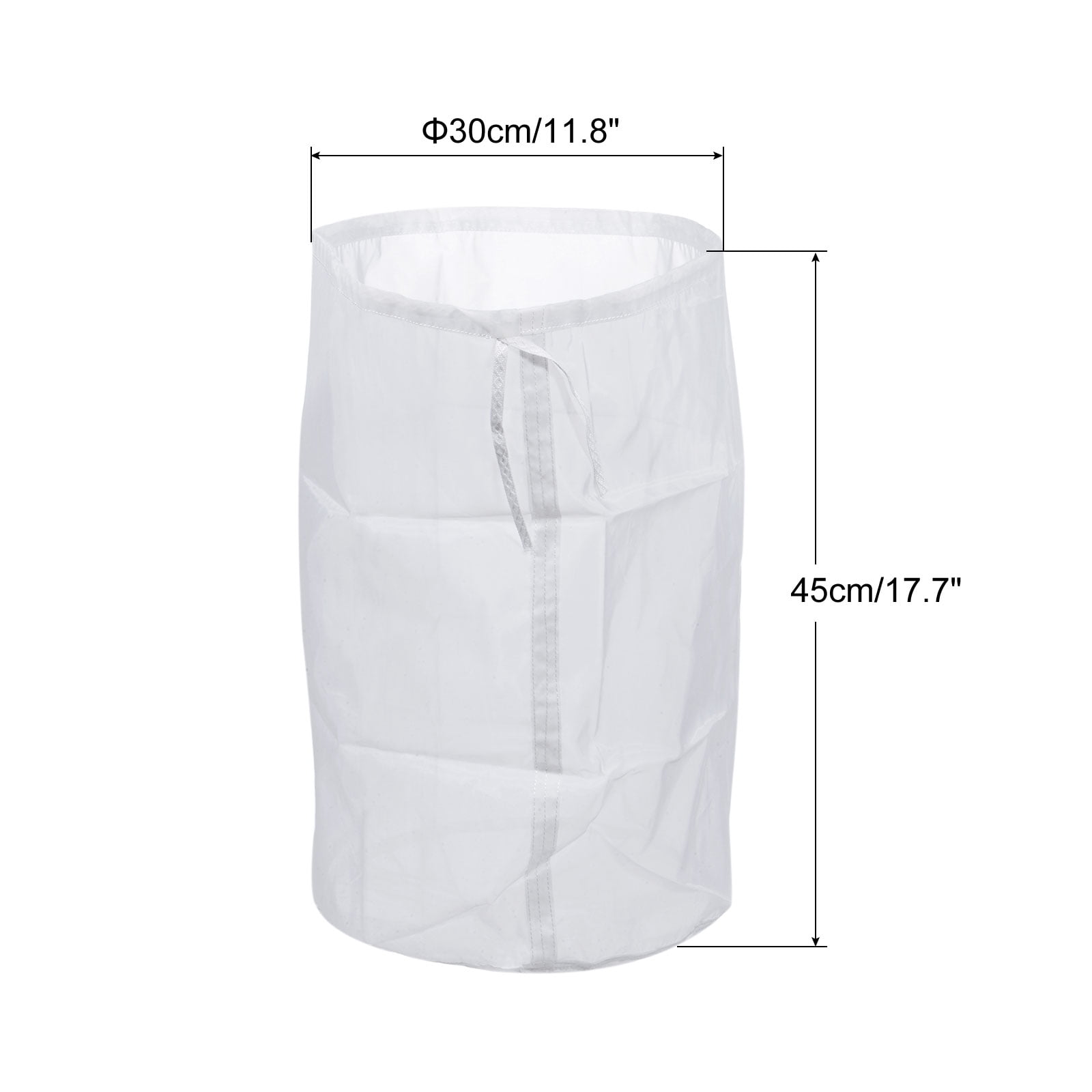 Unique Bargains Paint Filter Bag Nylon Strainer with Drawstring White 160Mesh