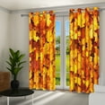 thumbnail image 3 of Autumn Blackout Curtains, Fall Maple Leaves Thermal Insulated Room Darkening Window Drapes,42x63 inches, 3 of 5