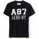 thumbnail image 1 of Aeropostale - Camiseta gráfica para hombre Aero A87, color negro, extragrande, 1 of 2
