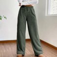 thumbnail image 5 of Warm Fleece Sleep Pants Women's Comfortable Winter Loungewear Wide Leg Elastic Waist Soft Home Casual Wear Holiday Comfo, 5 of 9