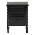 thumbnail image 3 of Baxton Studio Malinda Classic Black Wood 2-Drawer End Table with Spindle Legs, 3 of 11