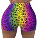 thumbnail image 2 of Balery Animal Paw Rainbow Pantalones cortos de entrenamiento estampados para mujer, sin costuras, ajustados, para gimnasio, yoga, correr, deportes, ejercicio activo, fitness.-XX-Large, 2 of 8