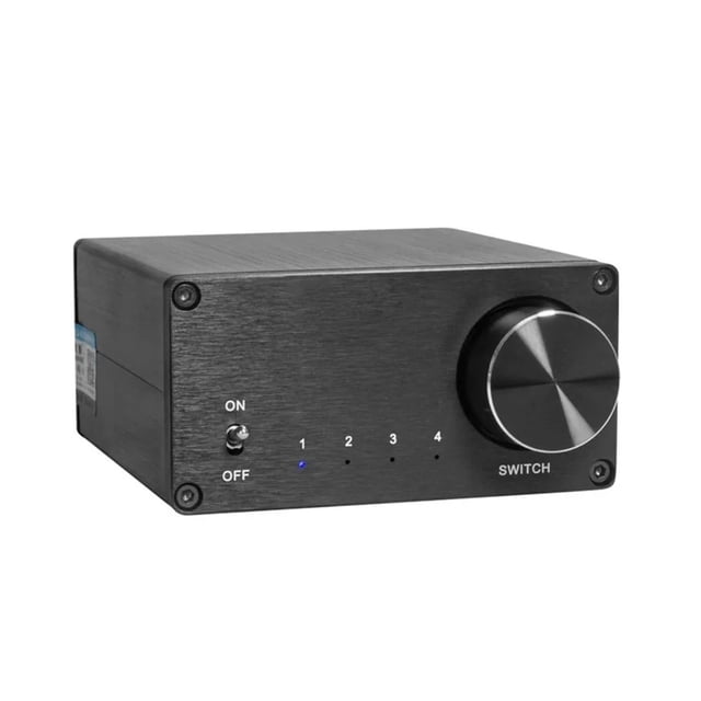 Stereo Signal Selector With Lossless Sound Quality - 4 In 1 Out Switcher ,Multi Purpose