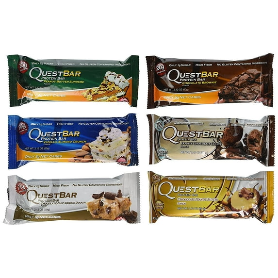 Quest Bar- Variety Pack 6 Flavors- ( Pack of 12 )