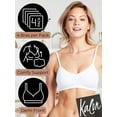 thumbnail image 2 of Kalon 4 Pack Women's Demi Wireless Padded Bralette Hook and Eye Bra Back, 2 of 8
