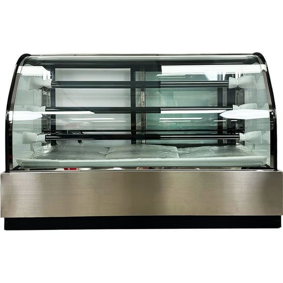 NSF 71 in. Bakery Display Cooler Case, 23 Cu.Ft. Countertop Semi-Circled Commercial refrigerator Pastry Deli Restaurant merchandising