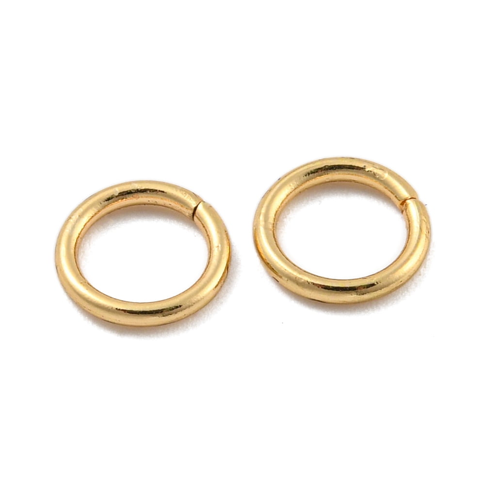 280pcs 304 Stainless Steel Jump Rings Soldered Jump Rings Closed Jump Rings Golden 18 Gauge 7x1mm Inner Diameter: 5.5mm